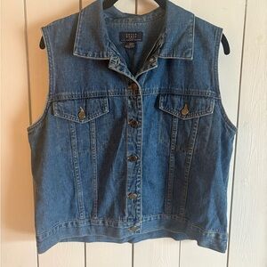 Liz Claiborne Blue Denim Vest